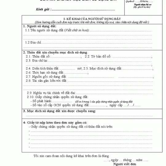 Dịch Vụ Xin Chuyển Mục Đích Sử Dụng Đất